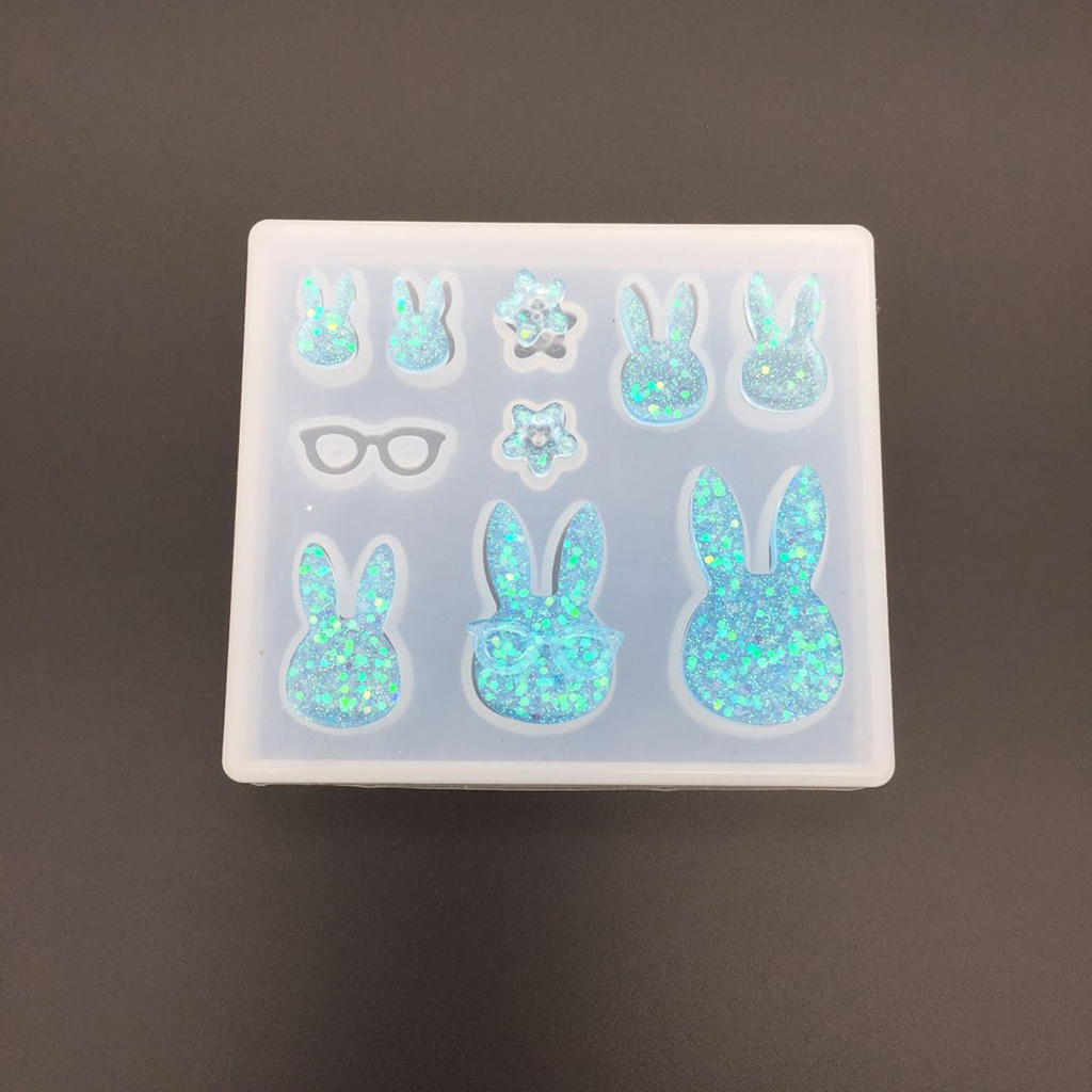 Flower Preservation Resin - قالب سيليكون زهور أرنب ، قالب