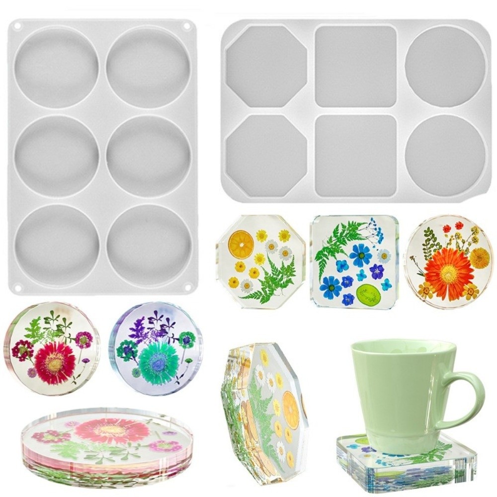 Coaster Mold Round - قالب سيليكون إبداعي لصنع حاملات الأكواب،