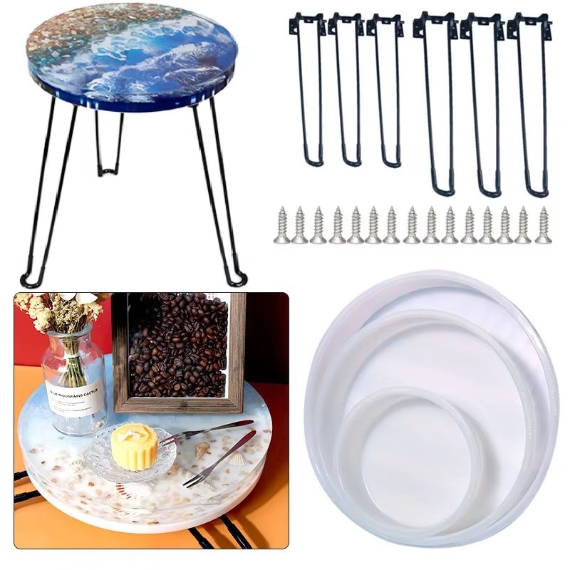 Coaster Mold Round - صينية مستديرة كبيرة UV الراتنج قالب