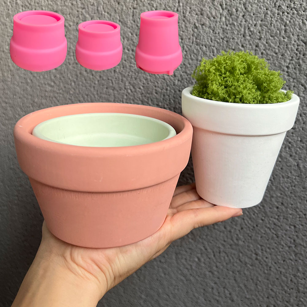 Coaster Mold Round - قالب سيليكون لوعاء مصنع خرسانة ،