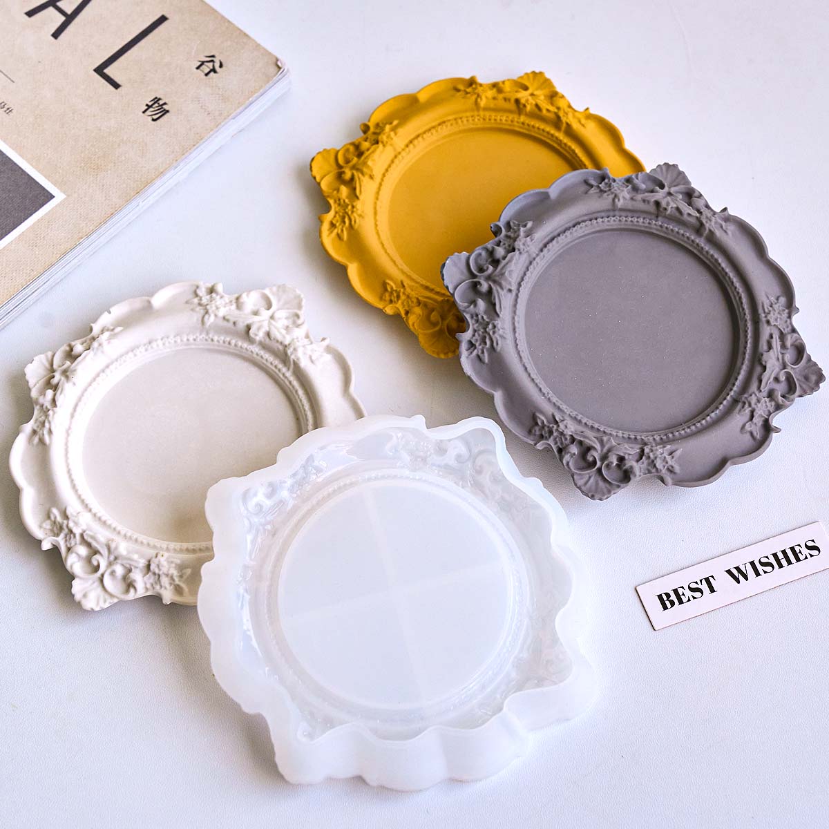 قالب سيليكون دائري لصنع صينية  - مراجعة Coaster Mold Round وسعره