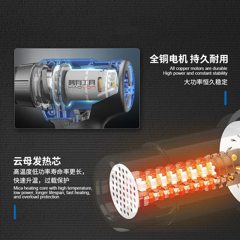 مسدس حراري يعمل ببطارية الليثي - مراجعة Heat Gun Small وسعره