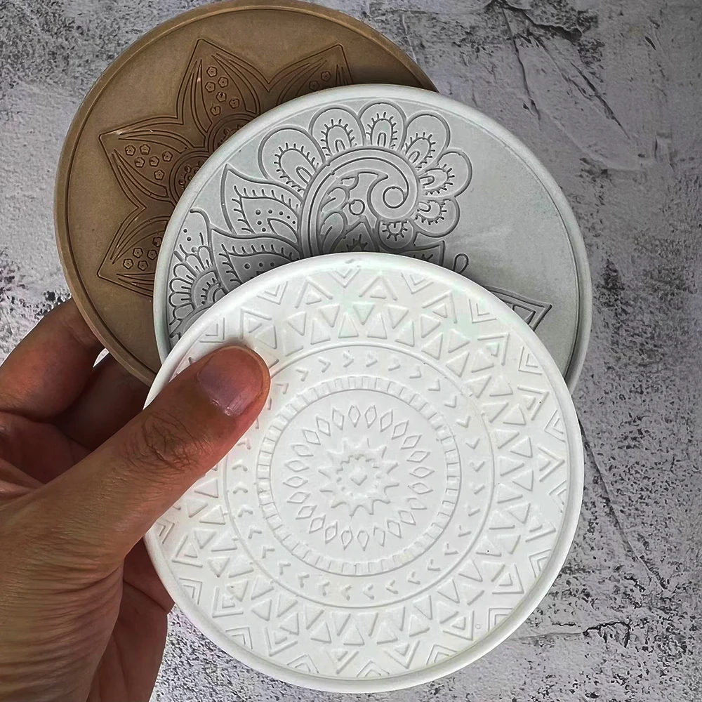 ماندالا الجولة كوستر الراتنج س - مراجعة Coaster Mold Round وسعره