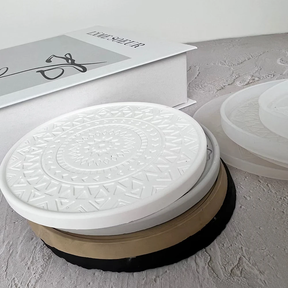 ماندالا الجولة كوستر الراتنج س - مراجعة Coaster Mold Round وسعره