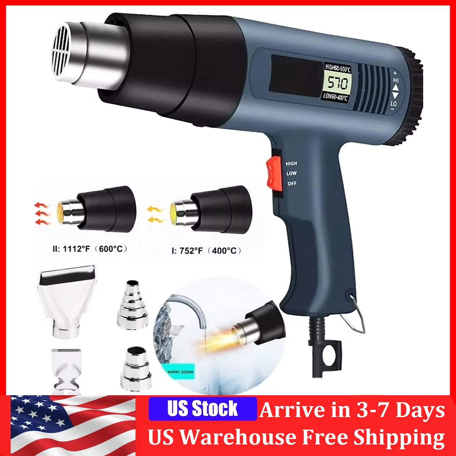 مسدس حراري كهربائي 2000 وات مع - مراجعة Heat Gun Small وسعره