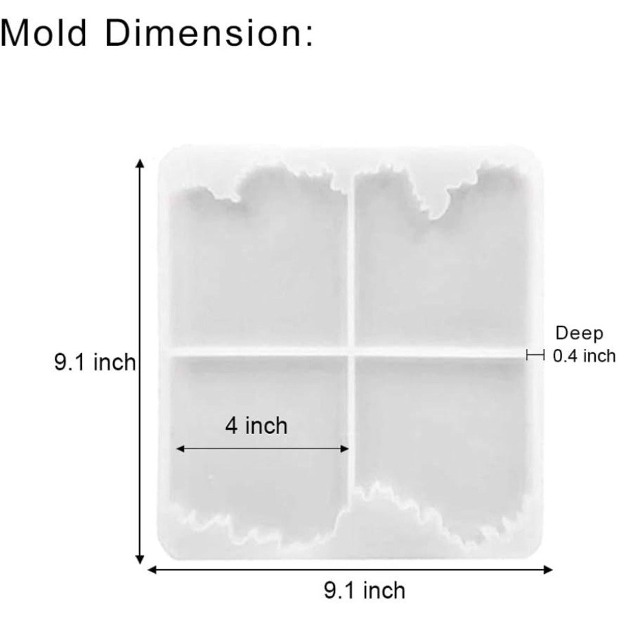 قالب سيليكون لصنع حامل أكواب ب - مراجعة Resin Ocean Wave Mold وسعره