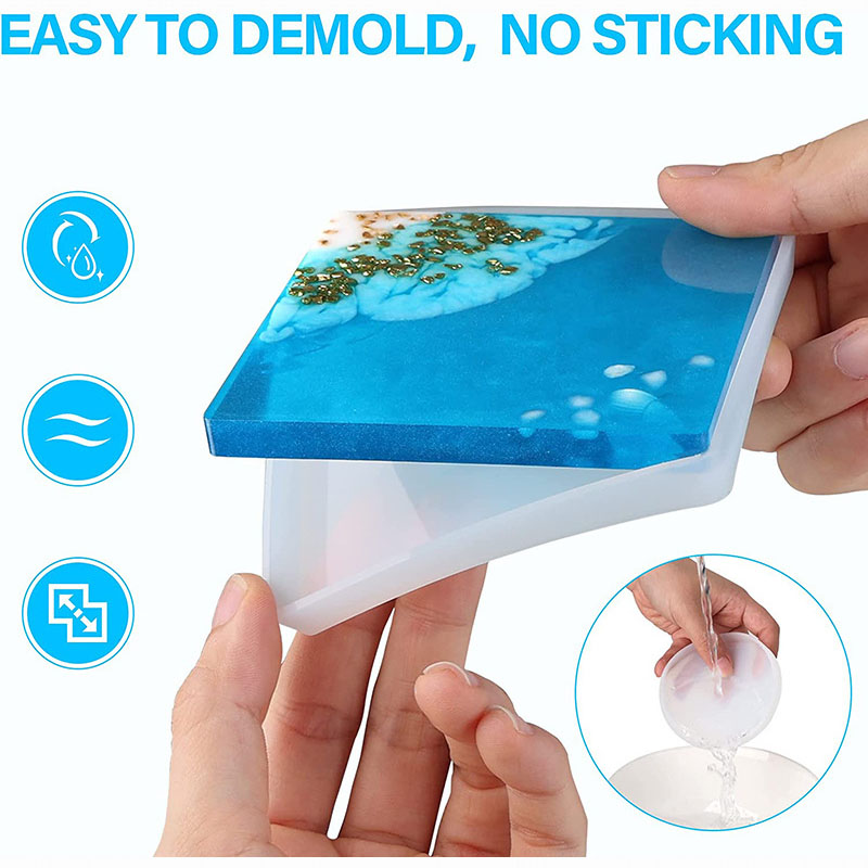 قالب سيليكون كوستر مستدير ومرب - مراجعة Resin Ocean Wave Mold وسعره