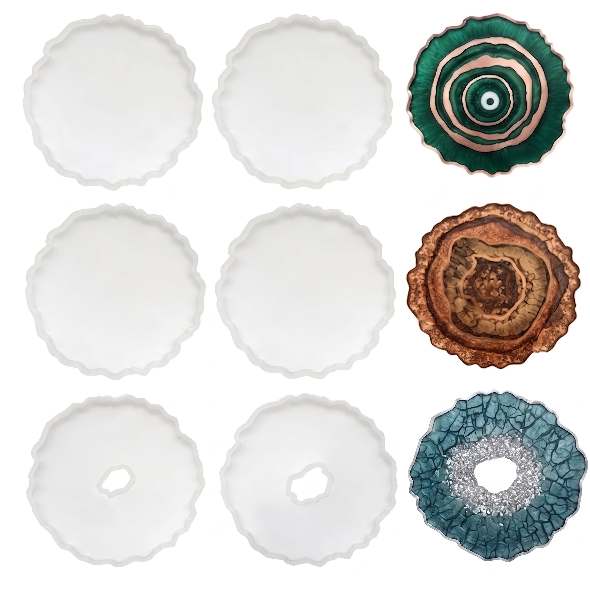 6 قطع من قوالب السيليكون لصنع  - مراجعة Geode Mold Silicone وسعره